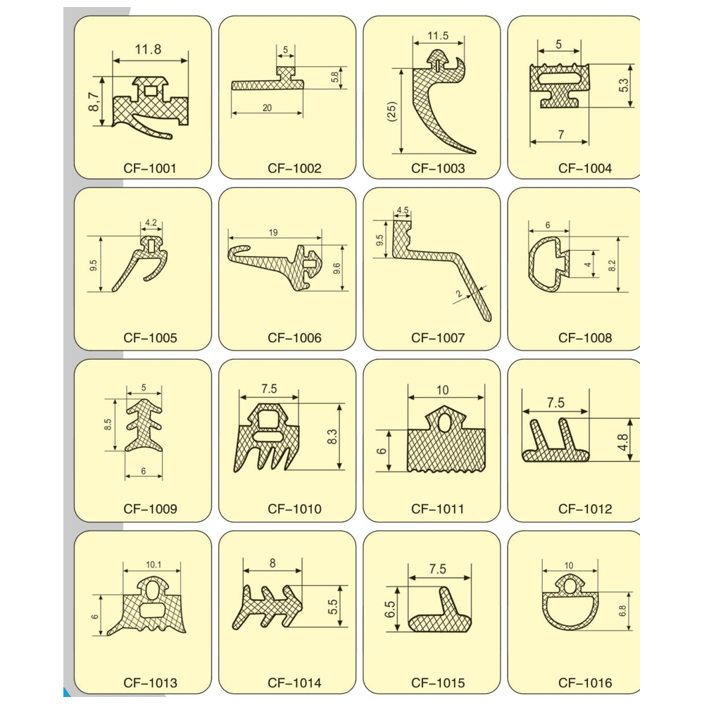 Building Rubber Seal Profiles (CF Series)