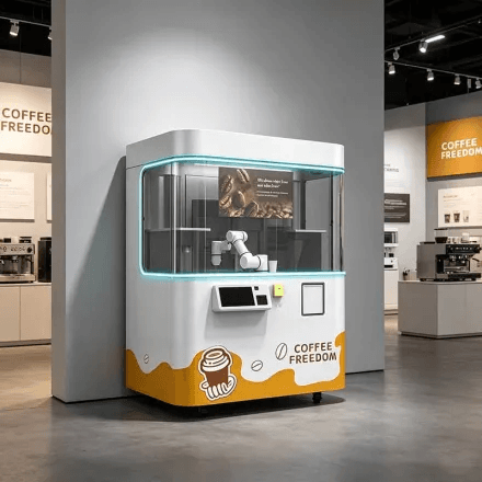 Single Robotic Arm Coffee Robot with Pattern Printing 2