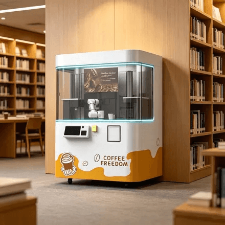 Single Robotic Arm Coffee Robot with Pattern Printing