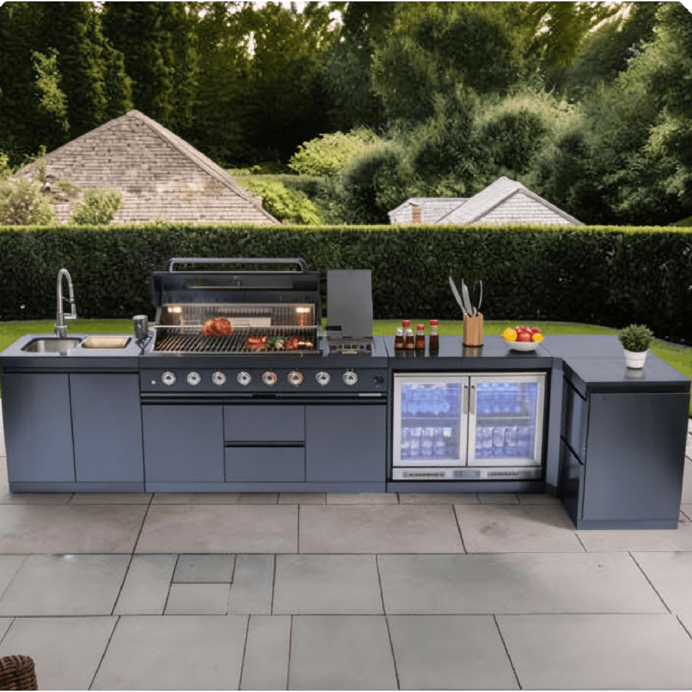 ROYO ROYO Outdoor BBQ Kitchen Cabinet L-shape (black) RSC2410B-BL
