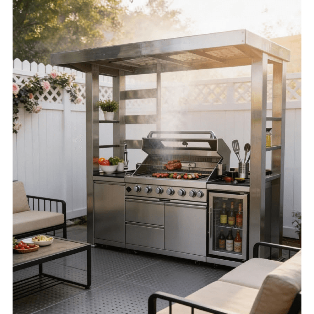 ROYO ROYO BBQ Kitchen with Pergola Canopy RSP2611A