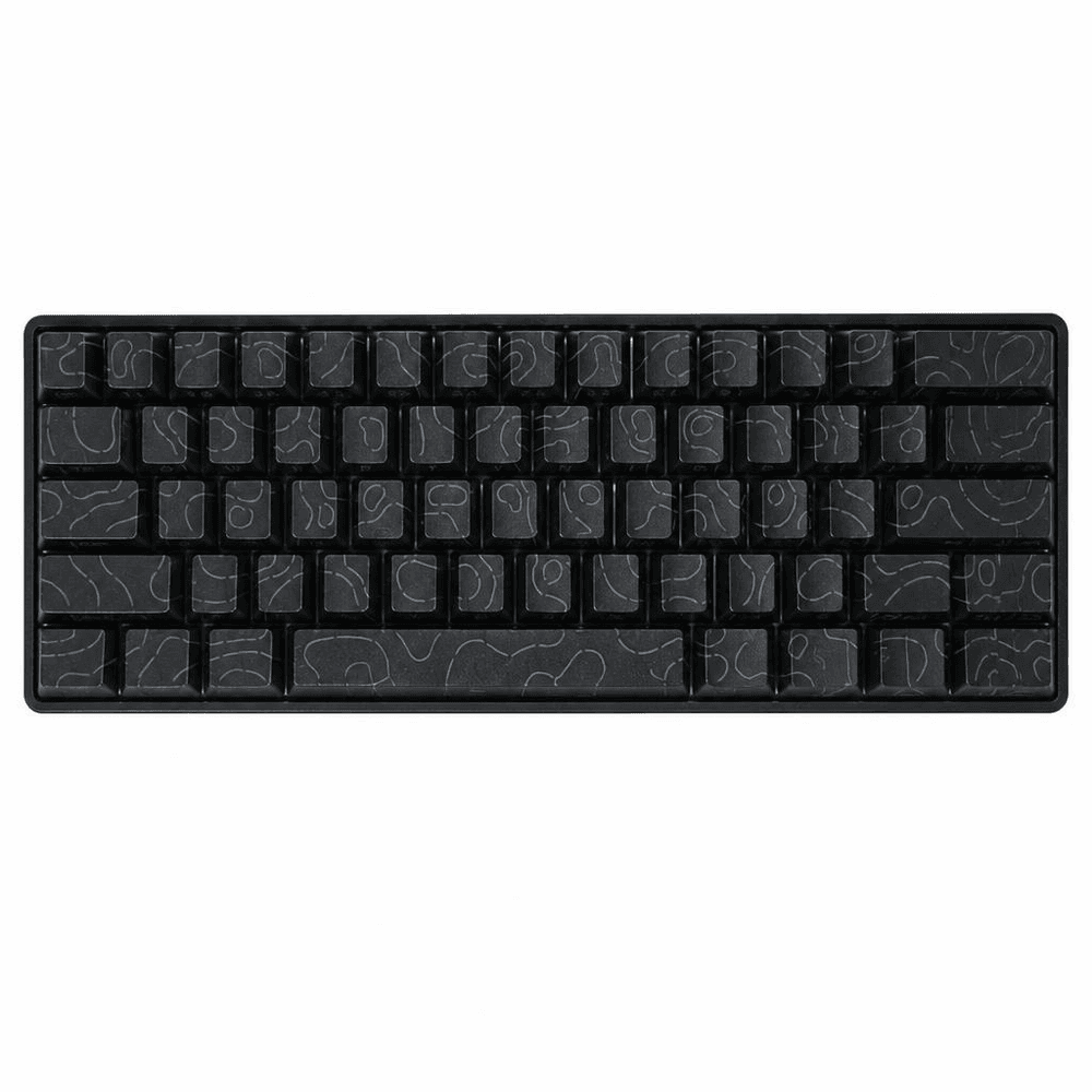 SOTRUST S68 Hall Effect Magnetic Switch Gaming Keyboard — Black + Topographic